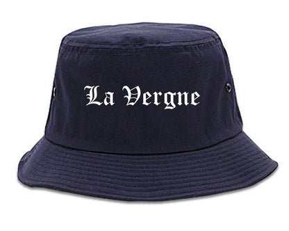 La Vergne Tennessee TN Old English Mens Bucket Hat Navy Blue