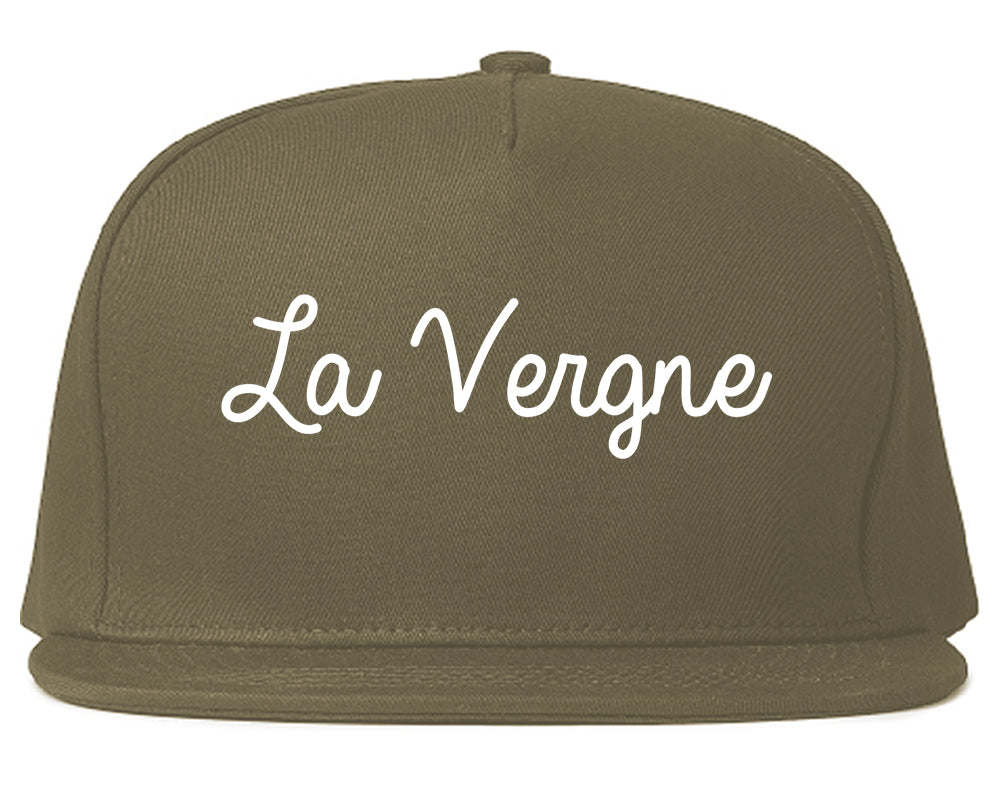 La Vergne Tennessee TN Script Mens Snapback Hat Grey