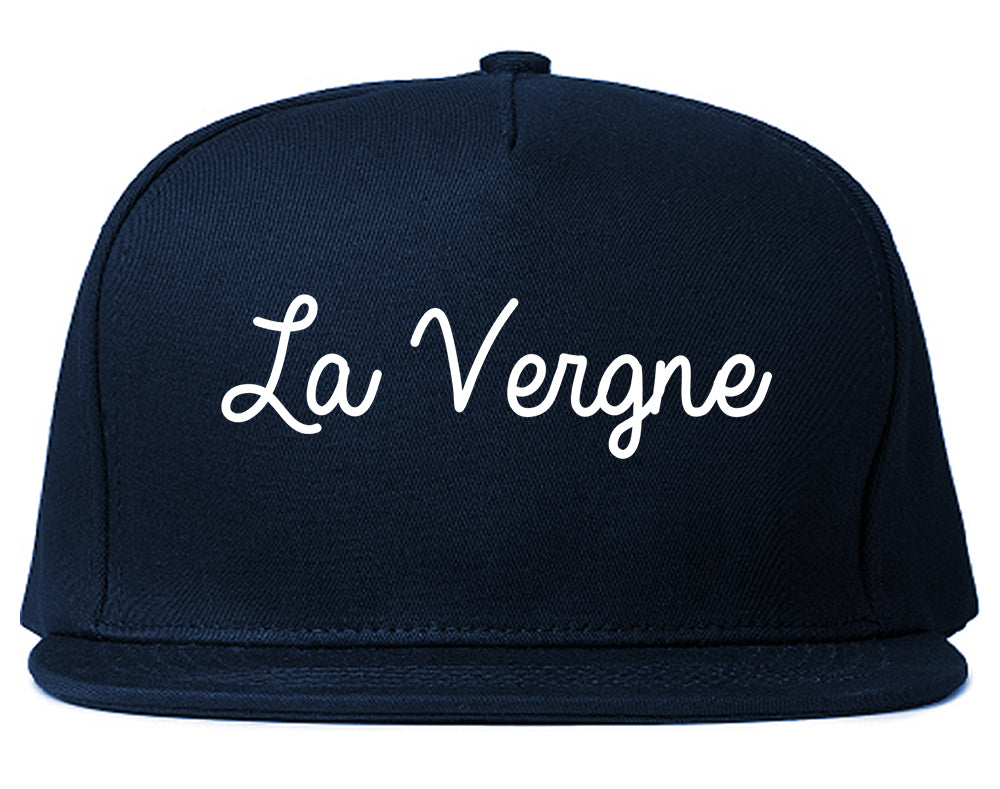 La Vergne Tennessee TN Script Mens Snapback Hat Navy Blue