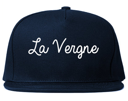 La Vergne Tennessee TN Script Mens Snapback Hat Navy Blue