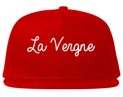 La Vergne Tennessee TN Script Mens Snapback Hat Red