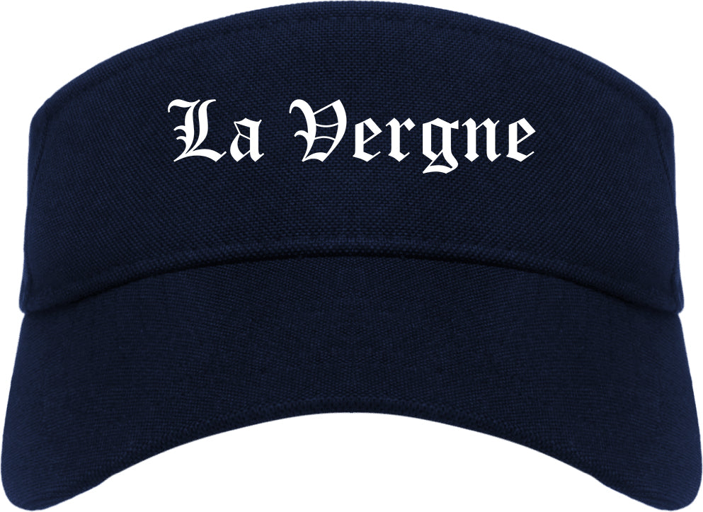 La Vergne Tennessee TN Old English Mens Visor Cap Hat Navy Blue