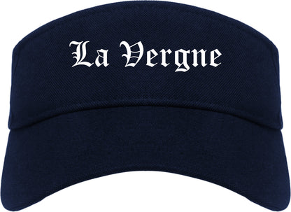 La Vergne Tennessee TN Old English Mens Visor Cap Hat Navy Blue