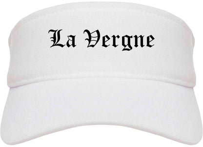 La Vergne Tennessee TN Old English Mens Visor Cap Hat White