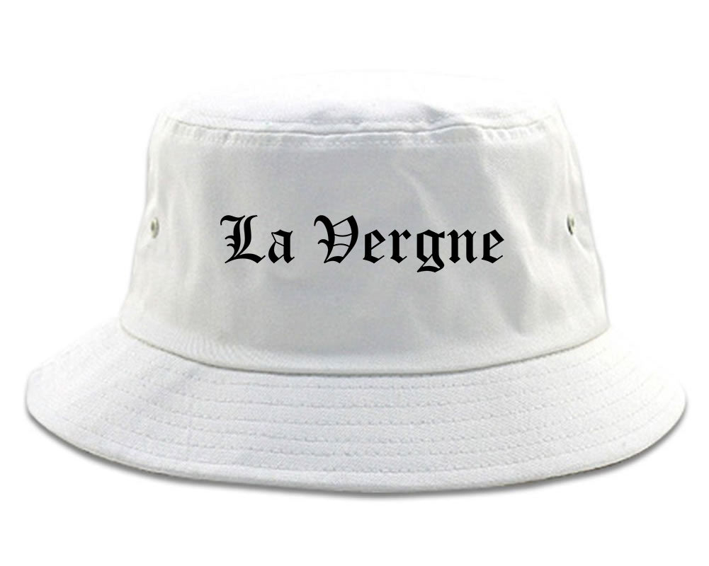 La Vergne Tennessee TN Old English Mens Bucket Hat White