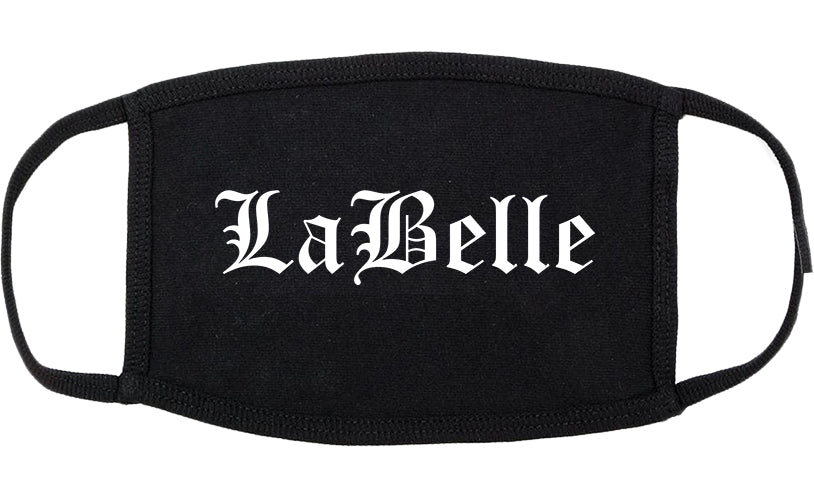 LaBelle Florida FL Old English Cotton Face Mask Black