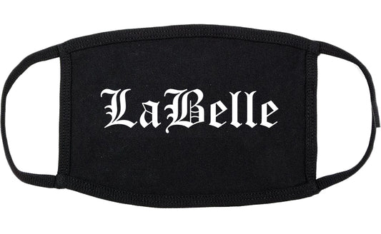 LaBelle Florida FL Old English Cotton Face Mask Black