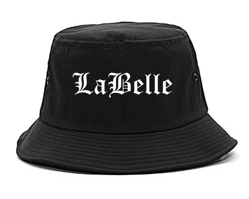 LaBelle Florida FL Old English Mens Bucket Hat Black