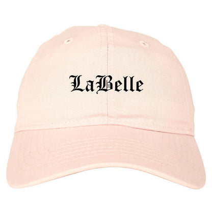 LaBelle Florida FL Old English Mens Dad Hat Baseball Cap Pink