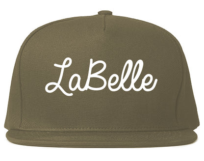 LaBelle Florida FL Script Mens Snapback Hat Grey