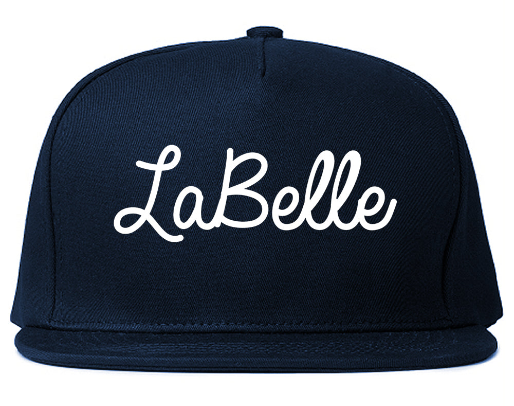 LaBelle Florida FL Script Mens Snapback Hat Navy Blue