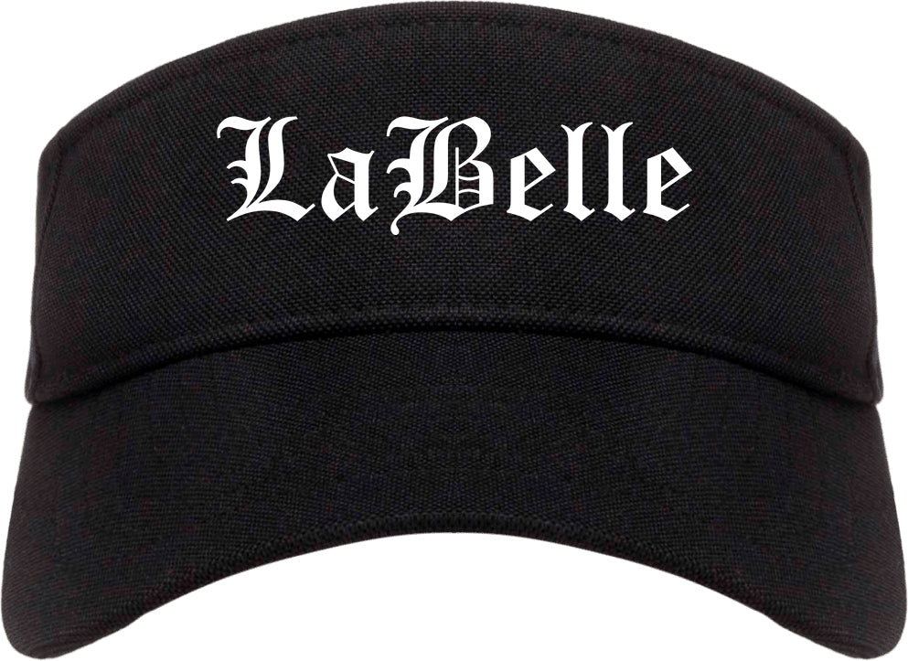 LaBelle Florida FL Old English Mens Visor Cap Hat Black