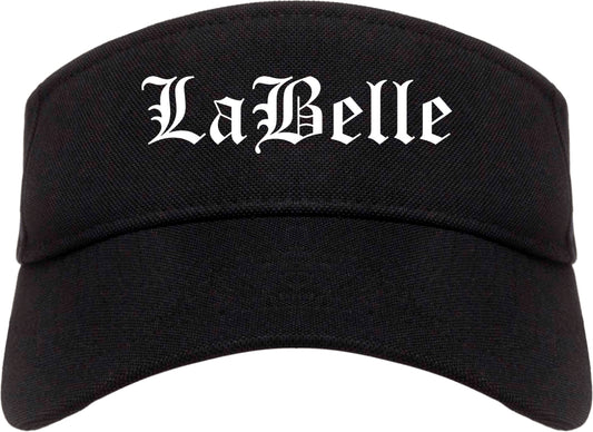 LaBelle Florida FL Old English Mens Visor Cap Hat Black