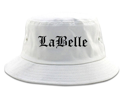 LaBelle Florida FL Old English Mens Bucket Hat White