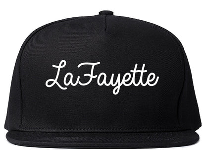 LaFayette Georgia GA Script Mens Snapback Hat Black