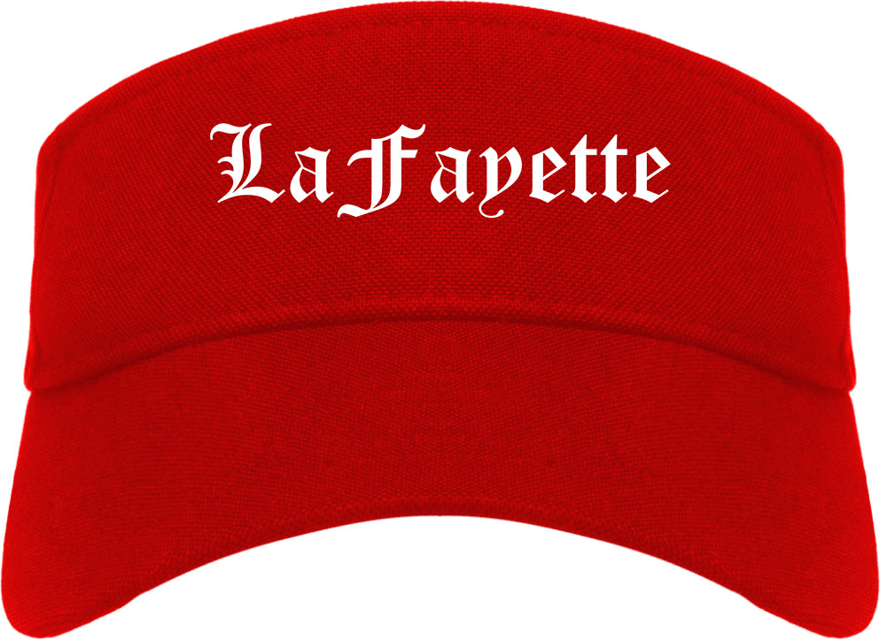 LaFayette Georgia GA Old English Mens Visor Cap Hat Red