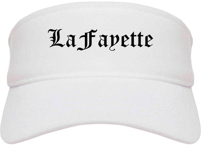 LaFayette Georgia GA Old English Mens Visor Cap Hat White