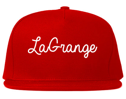 LaGrange Georgia GA Script Mens Snapback Hat Red