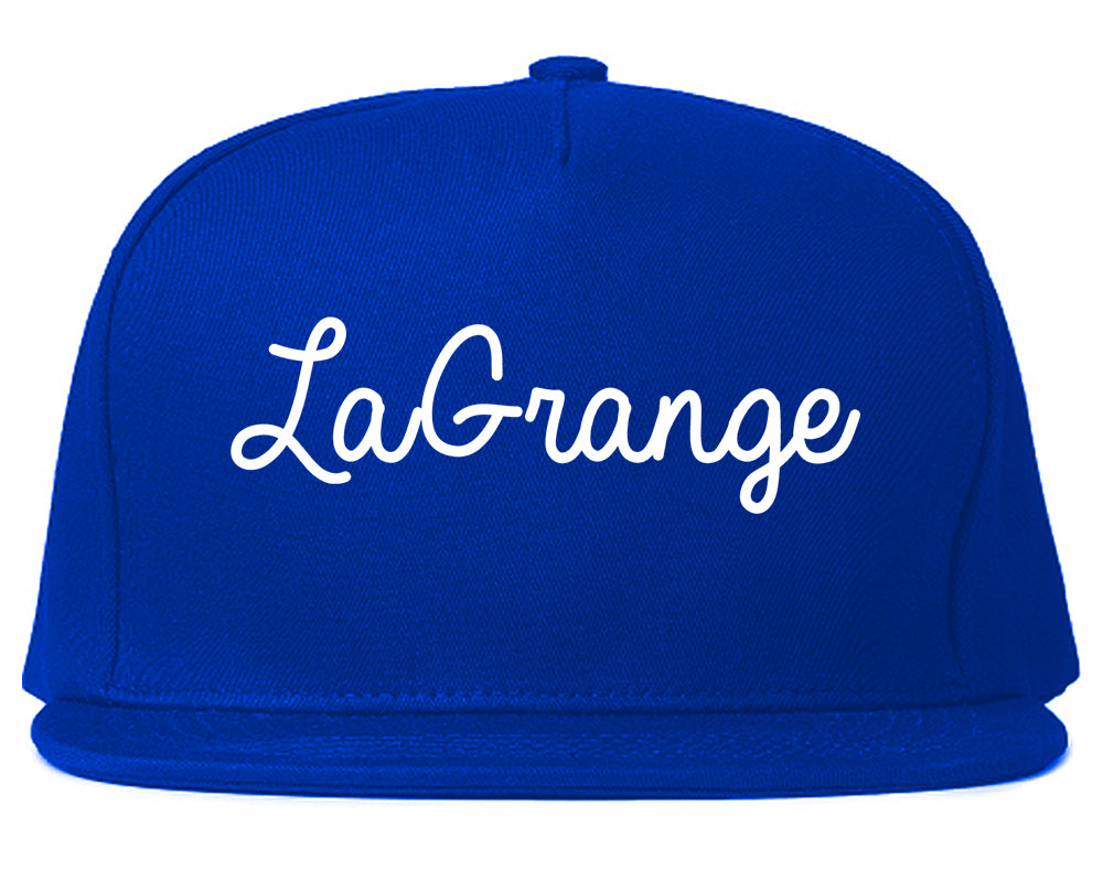 LaGrange Georgia GA Script Mens Snapback Hat Royal Blue