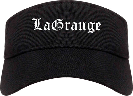 LaGrange Georgia GA Old English Mens Visor Cap Hat Black