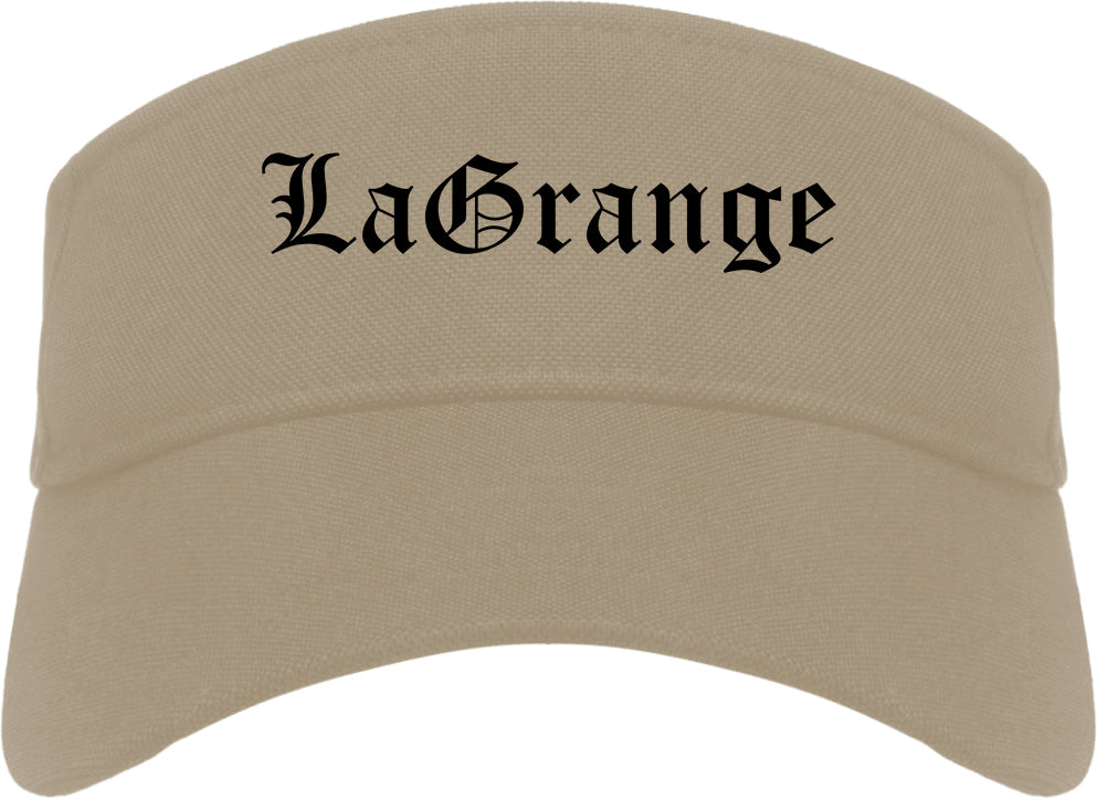 LaGrange Georgia GA Old English Mens Visor Cap Hat Khaki