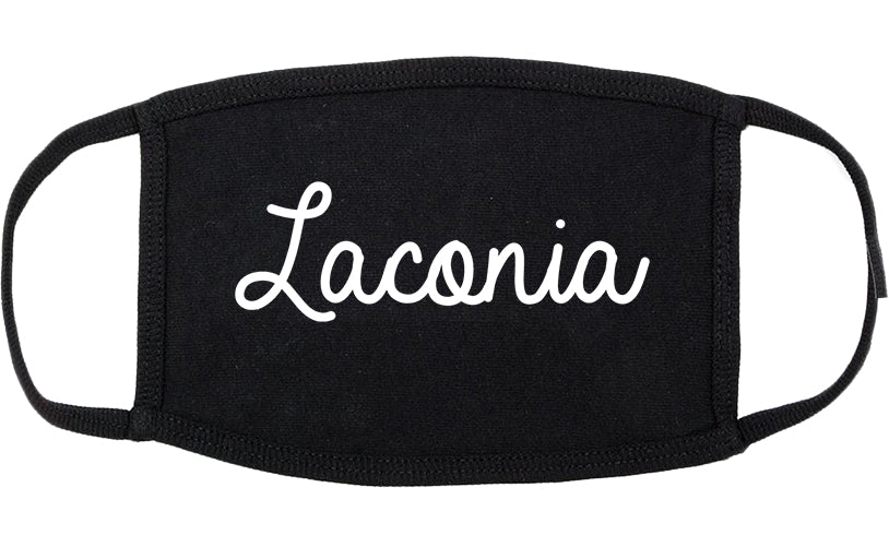 Laconia New Hampshire NH Script Cotton Face Mask Black