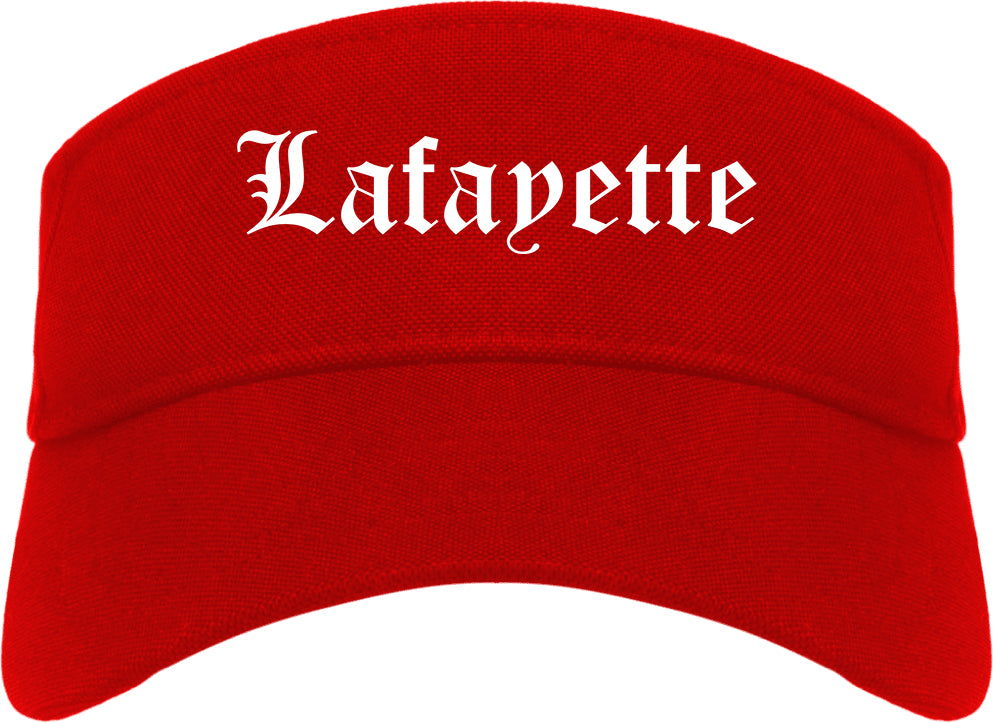 Lafayette California CA Old English Mens Visor Cap Hat Red