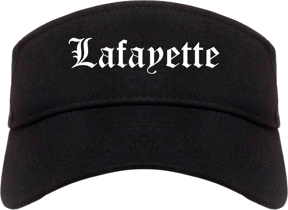 Lafayette Colorado CO Old English Mens Visor Cap Hat Black