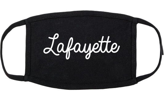 Lafayette Indiana IN Script Cotton Face Mask Black
