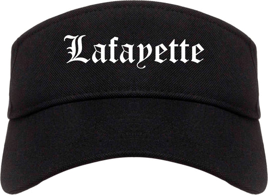 Lafayette Indiana IN Old English Mens Visor Cap Hat Black