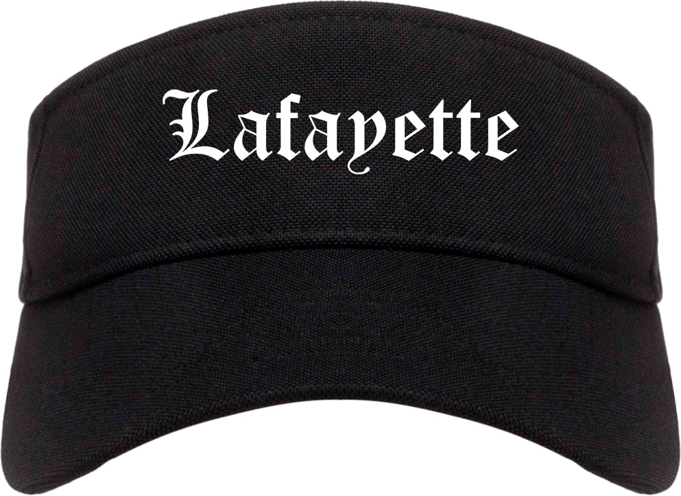 Lafayette Indiana IN Old English Mens Visor Cap Hat Black