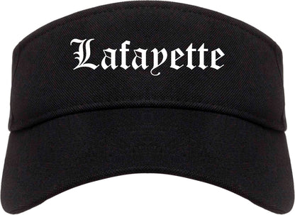 Lafayette Indiana IN Old English Mens Visor Cap Hat Black