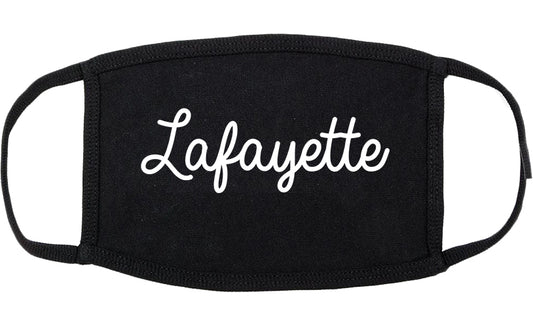 Lafayette Louisiana LA Script Cotton Face Mask Black