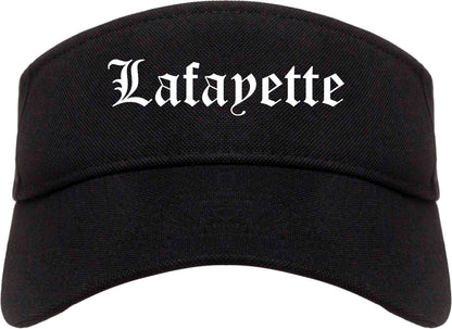 Lafayette Louisiana LA Old English Mens Visor Cap Hat Black