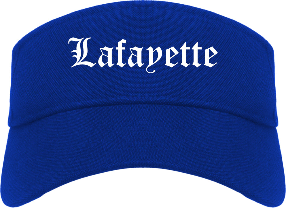 Lafayette Tennessee TN Old English Mens Visor Cap Hat Royal Blue