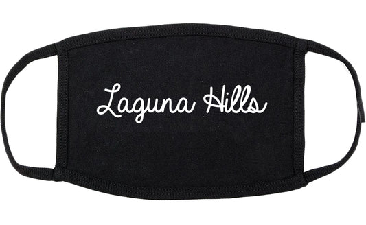 Laguna Hills California CA Script Cotton Face Mask Black