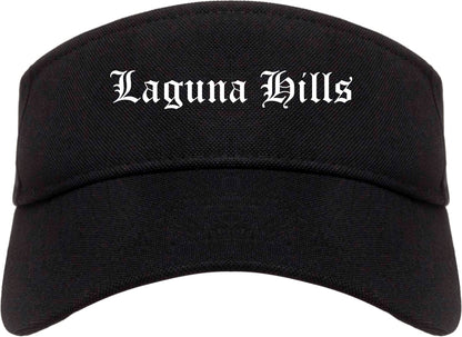 Laguna Hills California CA Old English Mens Visor Cap Hat Black