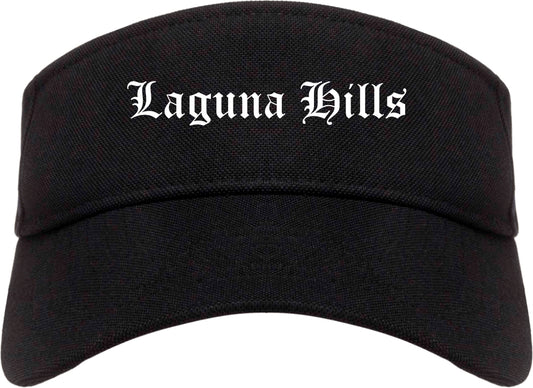 Laguna Hills California CA Old English Mens Visor Cap Hat Black