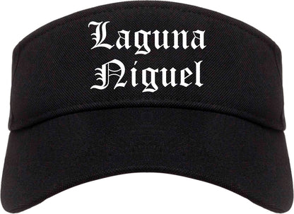 Laguna Niguel California CA Old English Mens Visor Cap Hat Black