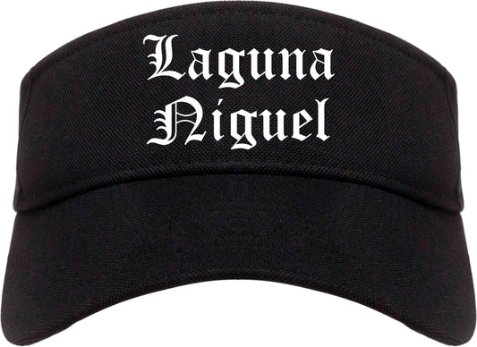Laguna Niguel California CA Old English Mens Visor Cap Hat Black