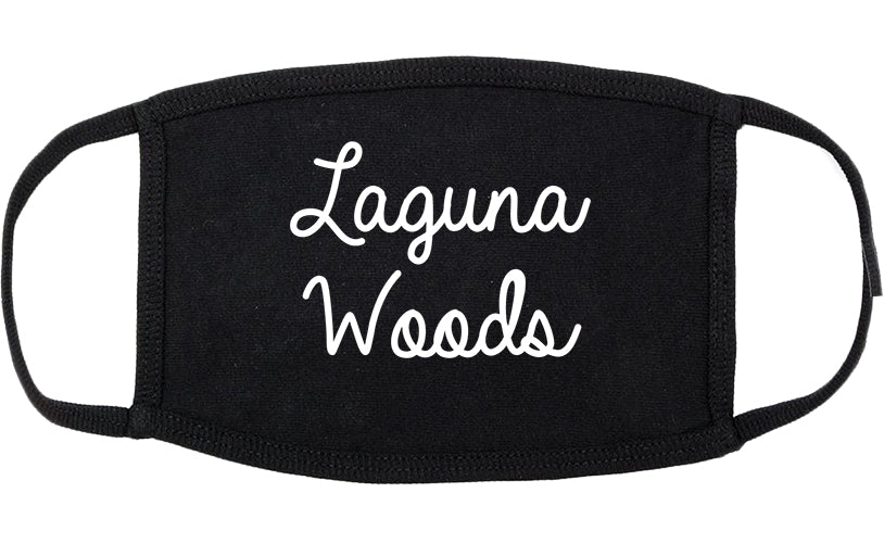 Laguna Woods California CA Script Cotton Face Mask Black