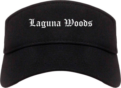 Laguna Woods California CA Old English Mens Visor Cap Hat Black