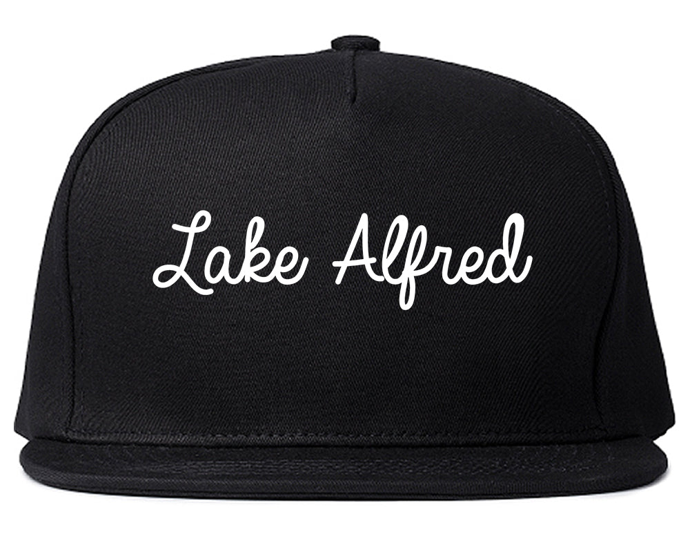 Lake Alfred Florida FL Script Mens Snapback Hat Black