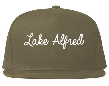 Lake Alfred Florida FL Script Mens Snapback Hat Grey