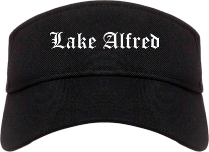 Lake Alfred Florida FL Old English Mens Visor Cap Hat Black