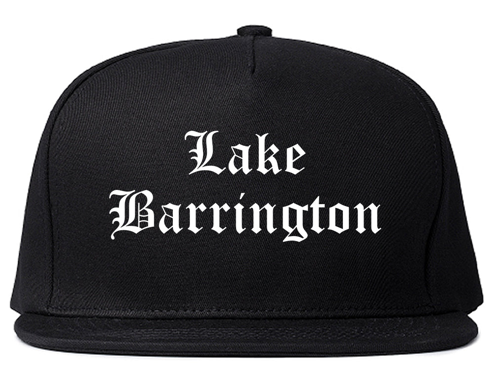 Lake Barrington Illinois IL Old English Mens Snapback Hat Black