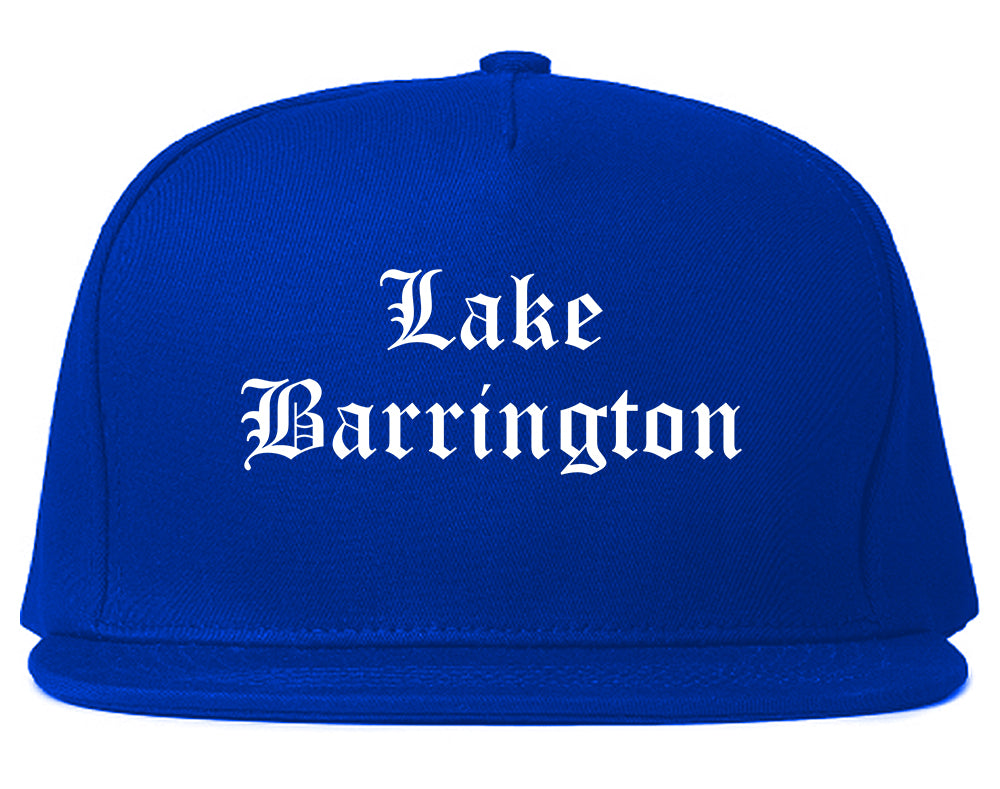Lake Barrington Illinois IL Old English Mens Snapback Hat Royal Blue