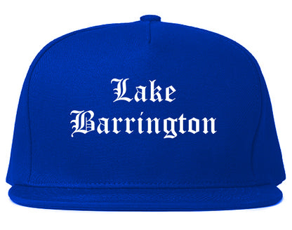 Lake Barrington Illinois IL Old English Mens Snapback Hat Royal Blue