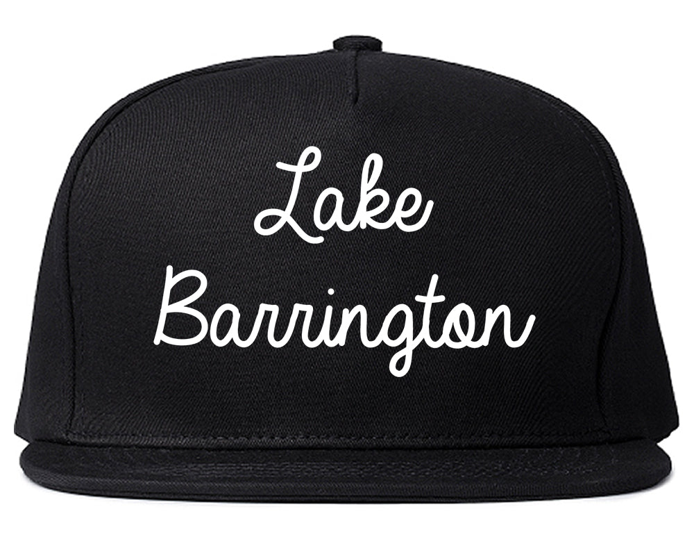 Lake Barrington Illinois IL Script Mens Snapback Hat Black