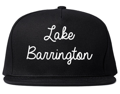 Lake Barrington Illinois IL Script Mens Snapback Hat Black